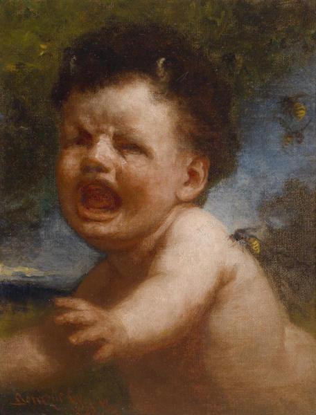 Amor Mit Wespe,1920 by Gyula Benczúr