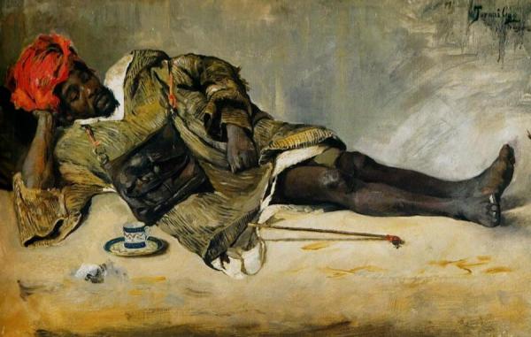 Homme Allongé (tanger) by Gyula Tornai Oil Painting Reproductions