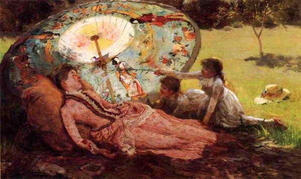 Lady With A Parasol by Hamilton Hamilton
