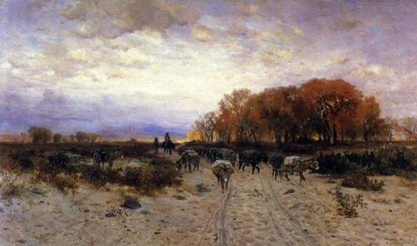 Pack Train Of The Rio Grande by Hamilton Hamilton