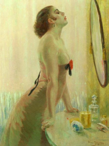 Lady In Front Of A Mirror by Han Van Meegeren
