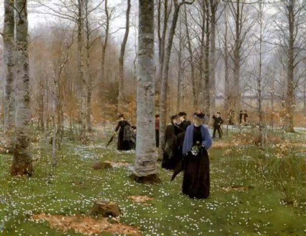 A Spring Day by Hans Andersen Brendekilde Oil Painting Reproductions