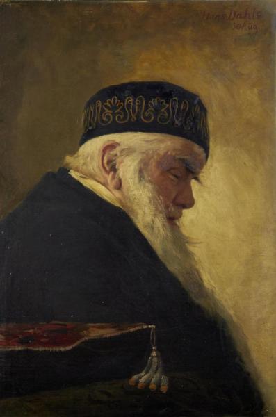 Portrait Of A Man With A Hat by Hans Andreas Dahl