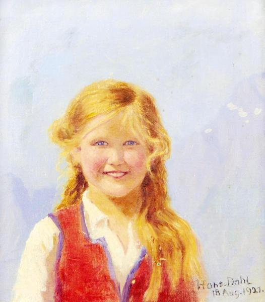 Hans Andreas Dahl Portrait Of A Young Girl(1921)