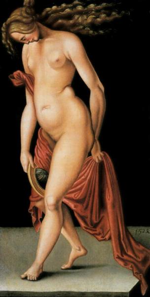Hans Baldung Grien Nude Woman Holding A Mirror (copy)