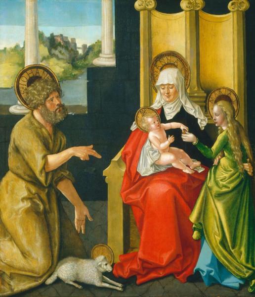 Saint Anne With The Christ Child, The Virgin And Saint John The Baptist by Hans Baldung Grien