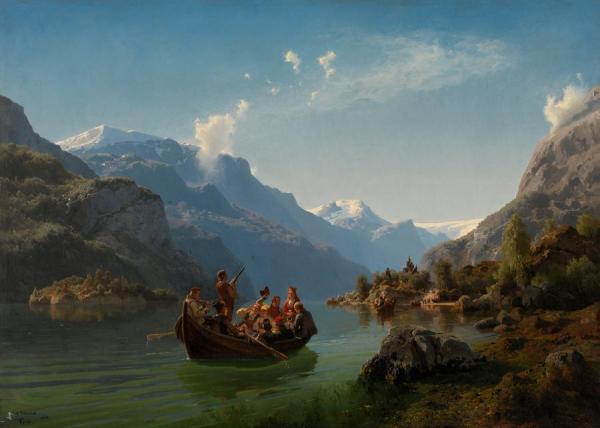 Bridal Journey In Hardanger by Hans Gude