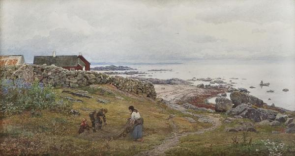 From Torekov The Kattegat by Hans Gude Oil Painting Reproductions