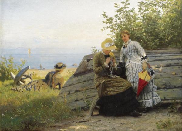 Ladies In The Sunshine by Hans Gude