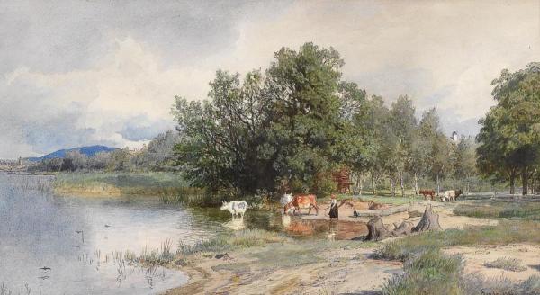 Summer Landscape by Hans Gude Oil Painting Reproductions