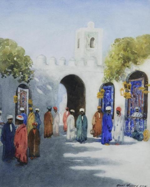 Market In Morrocco by Hans Hansen
