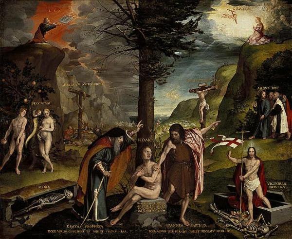 An Allegory Of The Old And New Testaments by Hans Holbein The Younger Oil Painting Reproductions