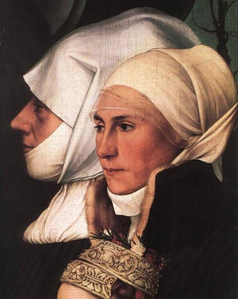 Darmstadt Madonna [detail] by Hans Holbein The Younger