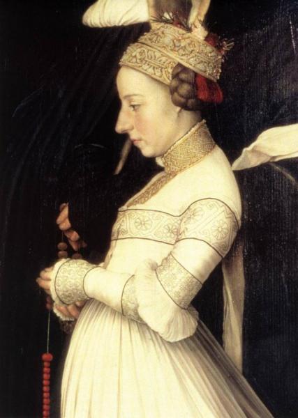 Hans Holbein The Younger Darmstadt Madonna [detail]