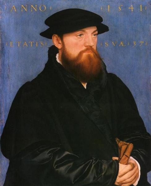 Portrait Of De Vos Van Steenwijk by Hans Holbein The Younger