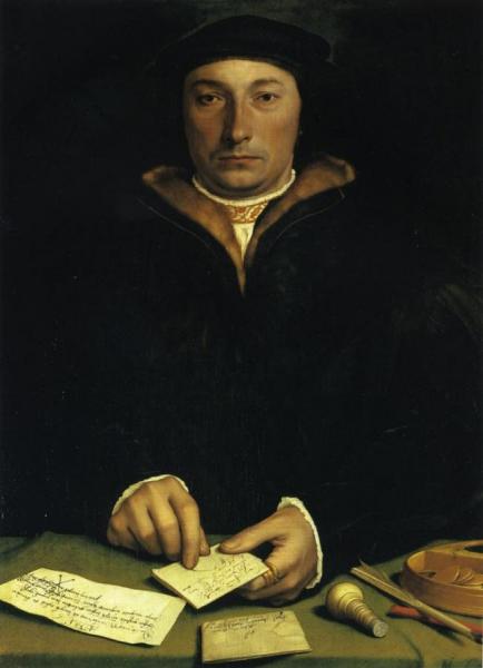 Portrait Of Dirk Tybis by Hans Holbein The Younger