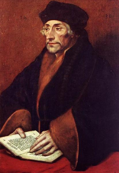 Portrait Of Erasmus Of Rotterdam by Hans Holbein The Younger