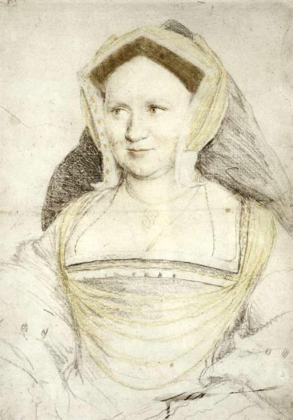 Portrait Of Lady Mary Guildford by Hans Holbein The Younger