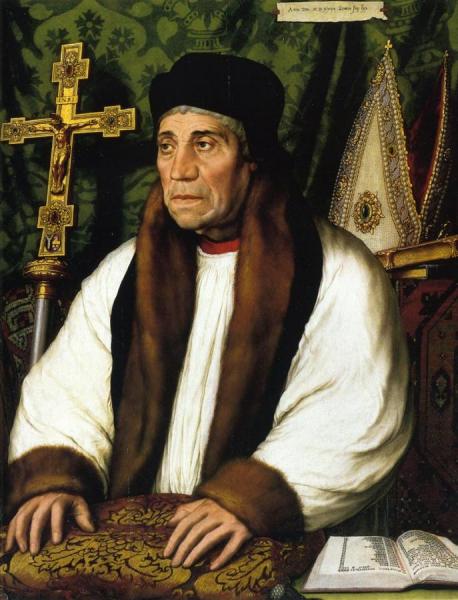 Portrait Of William Warham, Archbishop Of Canberbury by Hans Holbein The Younger