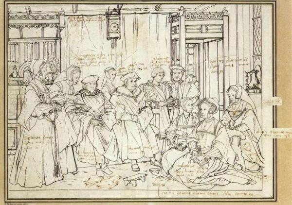 Study For The Family Portrait Of Sir Thomas More by Hans Holbein The Younger