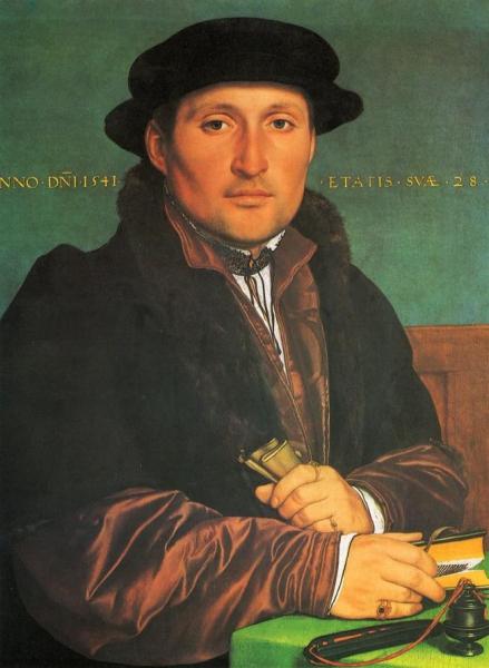 Hans Holbein The Younger Unknown Young Man At His Office Desk