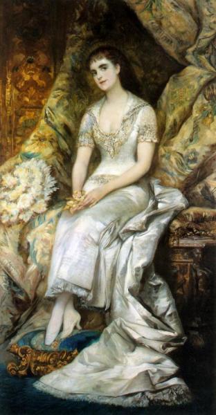 Hans Makart An Elegant Lady