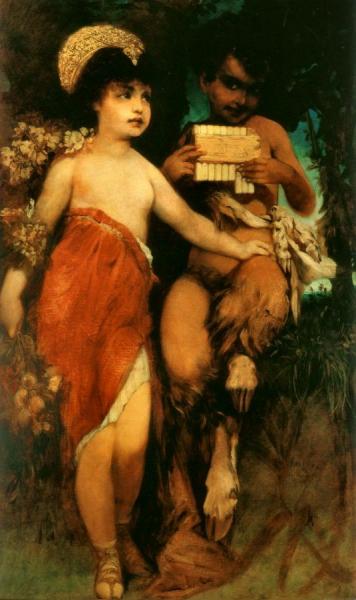 Hans Makart Faun Und Nymph