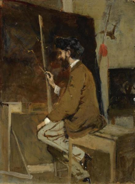 Hans Makart Self-portrait, 1883 by Hans Makart Oil Painting Reproductions