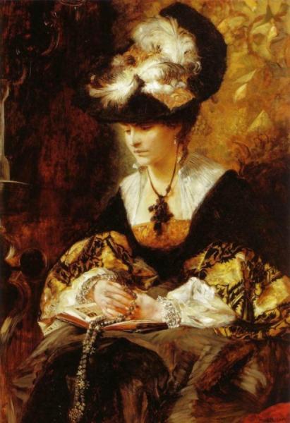 Portrait Of Countess Palffy by Hans Makart