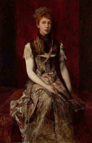 Portrait Of Dora Fournier-gabillon by Hans Makart