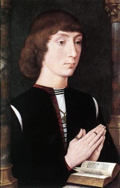 Young Man At Prayer by Hans Memling