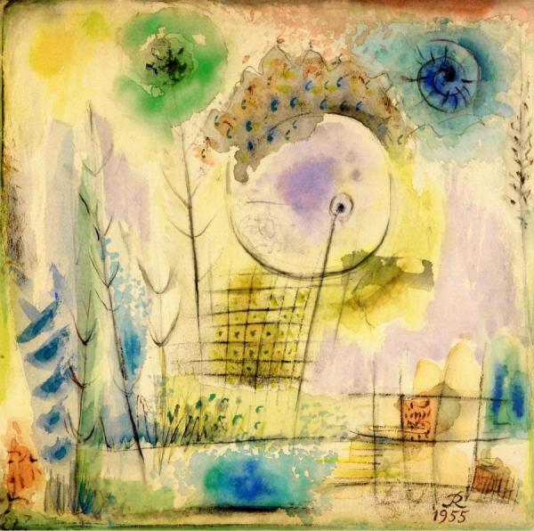 Composition Around Yellow by Hans Reichel Oil Painting Reproductions