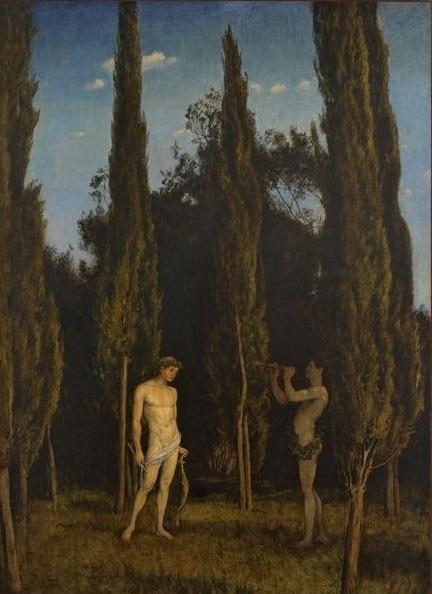 Apollo And Marsyas by Hans Thoma