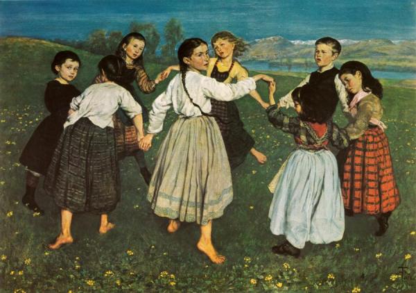 Hans Thoma Children Dancing