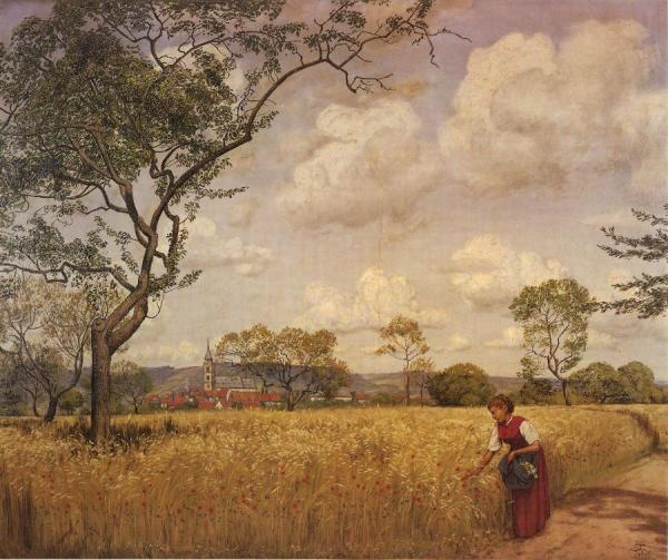 Cornfield In Oberursel, Summer by Hans Thoma