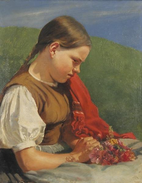Peasant Girl by Hans Thoma