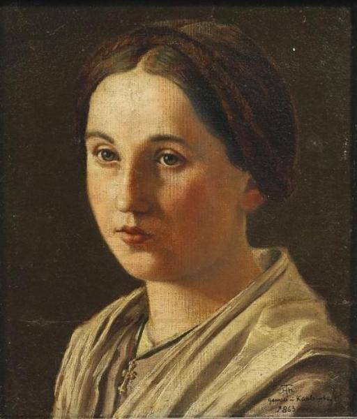 Portrait Of A Woman by Hans Thoma