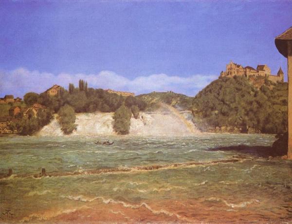 Rhine Falls Near Schaffhausen by Hans Thoma