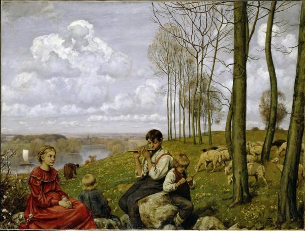 Spring by Hans Thoma Oil Painting Reproductions