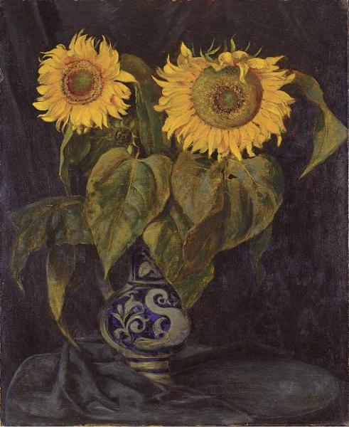 Sunflowers by Hans Thoma Oil Painting Reproductions