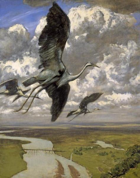 Wondrous Birds by Hans Thoma Oil Painting Reproductions