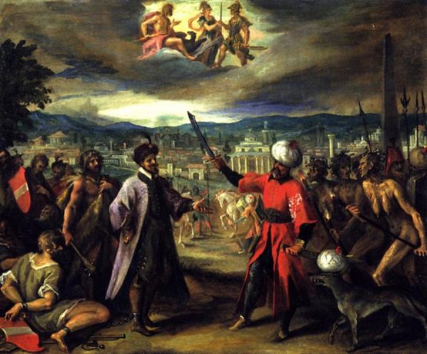 Allegory On The Declaration Of The War Of Constantinople by Hans Von Aachen