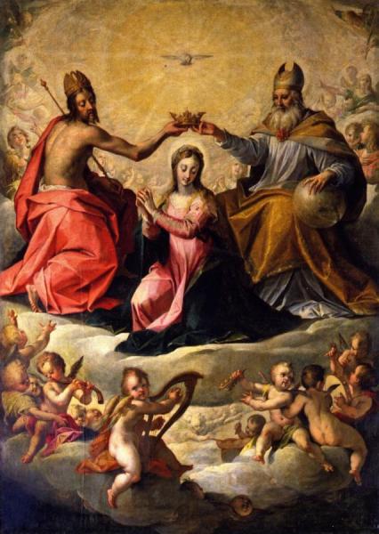 The Coronation Of The Virgin by Hans Von Aachen
