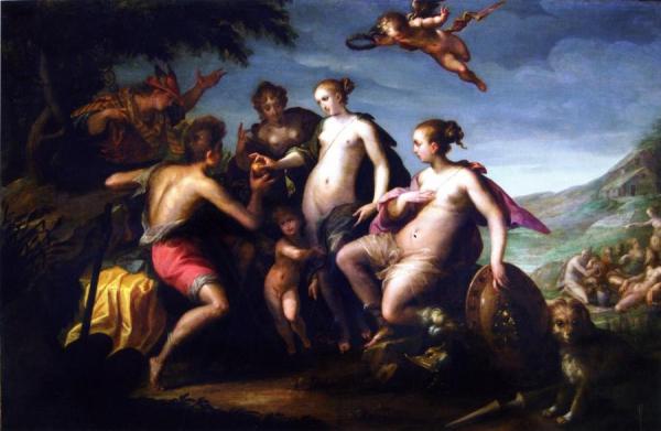 The Judgement Of Paris by Hans Von Aachen