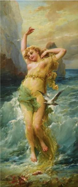 A Water Nymph by Hans Zatzka