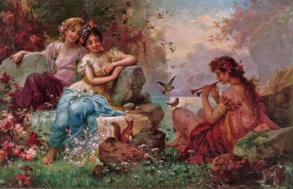 Charming The Animals by Hans Zatzka