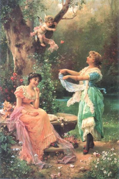 Cupid's Toss by Hans Zatzka