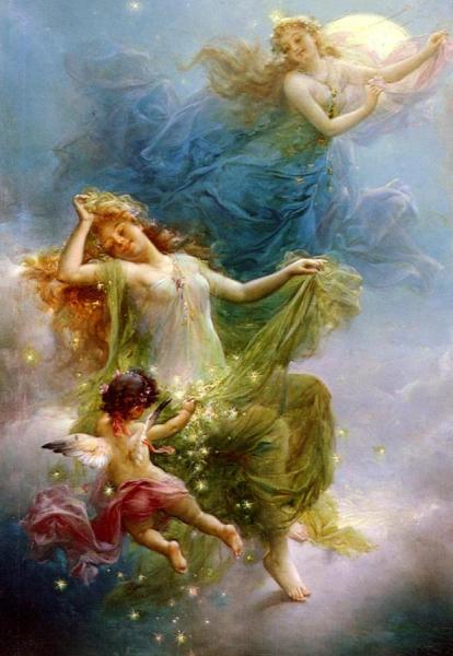 In The Night Sky by Hans Zatzka