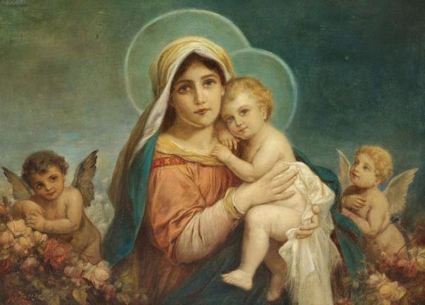 Madonna And Child by Hans Zatzka