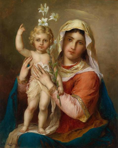 Madonna With Child by Hans Zatzka